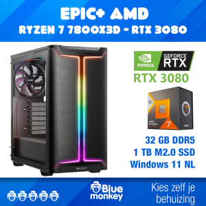 Refurbished PC Ryzen 7 7800X3D – RTX 3080 – 32gb – 1TB