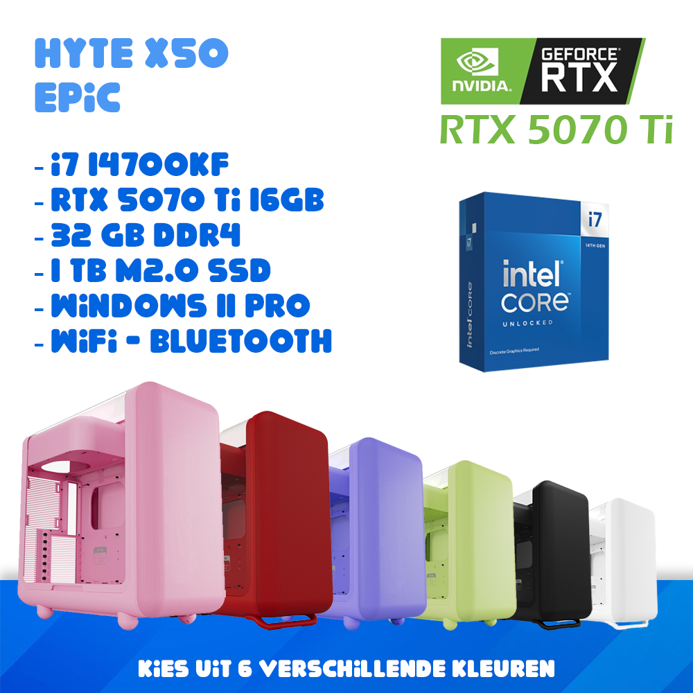Hyte X50 Epic- i7 14700kf - RTX 5070 Ti 16gb